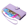 For Samsung Galaxy A26 5G Nine Card-slot Zipper Wallet Bag Leather Phone Case(Purple)
