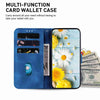 For Realme 13+ Global Lily Embossed Leather Phone Case(Dark Blue)