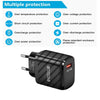 TE-005 QC3.0 18W USB Fast Charger with 1m 3A USB to 8 Pin Cable, EU Plug(Black)