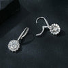 S925 Sterling Silver Platinum Plated Moissanite Women Earrings(MSE046)