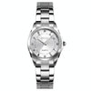 SKmei 1620 Delicate Rhinestone Creative Casual Waterproof Quartz Women Watch Steel Strap Watch(White)