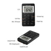 Portable AM / FM Two Bands Rechargeable Stereo Radio Mini Receiver with & LCD Screen & Earphone Jack & Lanyard (Black)