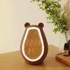 Bear Alarm Clock LED Digital Silent Bedside Lamp Bluetooth Speaker USB Charging Children Cartoon Night Light(Bluetooth+Small Program Version)