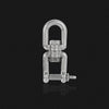 M10 OX Type  304 Stainless Steel 360 Degree Rotating 8-Shaped Chain Snap Ring Connecting Hook Swivel
