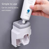 2pcs 2 In 1 Wall-mounted Automatic Toothpaste Squeezer Toothbrush Holder(Blue)