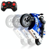 2.4G Remote Control Self-Balancing Stunt Motorcycle Single-Wheel Standing Electric Toy Car(Blue)