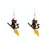 Funny Halloween Cat Exaggerated Earrings Necklace Assembly(Red Earrings+Necklace)