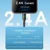 YESIDO CA97 2.4A USB to 8 Pin Braided Charging Data Cable with Indicator Light, Length:1.2m(Black)