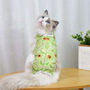 Cat Recovery Suit, Avocado, Medium - Post Surgery Wear