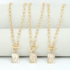 A-Z Alphabet Pendant Necklace 26 Letters OT Clasp Necklace Collar Chain Jewelry Gifts, Style: A