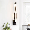 Black Simple Led Aisle Bedroom Bedside Wall Lamp(Warm Light)