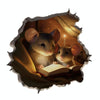 3D Cartoon Mouse Wall Stickers Home Kitchen Animal Decorative Decals, Model: CT70167G-T