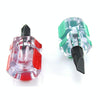 2 PCS Mini Portable Radish Head Screw Driver Transparent Handle Repair Hand Tools(Slotted Screwdriver)