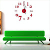 Lovelife WC37130 Acrylic English Digital DIY Stereo Wall Clock Wall Stick Clock (Red)