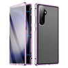 For Samsung Galaxy S25 5G HD Full Cover Magnetic Metal Tempered Glass Phone Case(Purple)