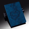 For Samsung Galaxy Tab A8 10.5 2021 Love Hearts Embossed Leather Smart Tablet Case(Dark Blue)