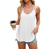 Women Tank Tops Summer Sleeveless Spaghetti Straps Camisole Top, Size: XXL(White)