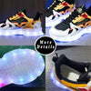 USB Charging LED Light Shoes Couples Casual Sneakers Hip-Hop Luminous Shoes, Size: 38(White Black)