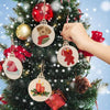10pcs/Set Wood Chip Hand-Painted Christmas Tree Props Christmas Pendants, Size: 12x10cm