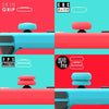 Left + Right Gamepad Rocker Cap Button Cover for Switch(Blue + Magenta)