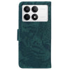 For Redmi K70 / K70 Pro Tiger Embossing Pattern Flip Leather Phone Case(Green)