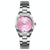 SKmei 1620 Delicate Rhinestone Creative Casual Waterproof Quartz Women Watch Steel Strap Watch(Pink)