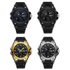 BINBOND B885 Outdoor Sports Timing Dual-Display Waterproof Electronic Watches(Black-Gold-Black)