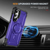 For Samsung Galaxy A35 5G Lens Holder MagSafe Phone Case(Purple)