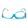 Makeup Presbyopic Glasses Monolithic Reading Glass Magnifying Glass, Degree: +400(Light Blue)