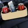 Car Seat Crevice Storage Box Cup Drink Holder Auto Pocket Stowing Tidying for Phone Pad Card Coin Case Car Accessories(Khaki)