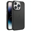 For iPhone 14 Pro Hardware Side Cooling Skin Feel Frosted Metal Lens Frame Phone Case(Black)