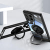 For Samsung Galaxy S25 Ultra 5G 360 Holder MagSafe Acrylic Hybrid TPU Phone Case(Black)