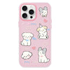 For iPhone 11 Pro Max Skin Feeling Jelly TPU Hybrid PC Phone Case(Love Puppy Pink)