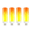 4 PCS USB Candlelight LED Imitation Flame Lamp