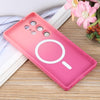 For Samsung Galaxy S25 Ultra 5G Liquid TPU Silicone Gradient MagSafe Phone Case(Pink Red)