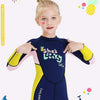 DIVE&SAIL Children Warm Swimsuit One-piece Wetsuit Long Sleeve Cold-proof Snorkeling Surfing Suit, Size: XL(Pink)