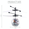 Mini Fun Kids Toy Suspended Crystal Ball Sensing Aircraft Hand Induction Flying Aircraft with Colorful LED Light, without Remote Control