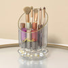 Large Capacity Rotating Makeup Brush Holder Cosmetic Organizer Lipstick Eyebrow Pencil Holder(Transparent)
