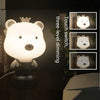 3W Cartoon Crown Pet USB Touch Control Night Light(Bear Pink)