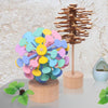 KBX-001 Rotating Decompression Stick Children Wooden Toys(Color Leaf Style)