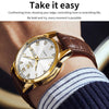 OLEVS 6896 Men Multifunctional Luminous Waterproof Quartz Watch(White)