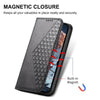 For Samsung Galaxy A26 5G Cubic Grid Calf Texture Magnetic Leather Phone Case(Black)