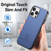 For iPhone 11 Twill Fabric Leather Skin Back Phone Case(Blue)