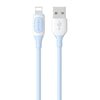 USAMS US-SJ595 Jelly Series USB to 8 Pin Two-Color Data Cable, Cable Length: 1m(Blue)