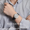 EUTOUR E030 Magnetic Ball Men Bezel-Free Design Watch(Black Steel Strip)