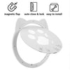 Magnetic Cat Door for Screen Doors | White | Two-Way Pet Access