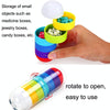 Portable Cylindrical Rotary 7 Compartments Independent Plastic Travel Pill Box(As Show)