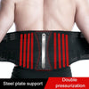 Webbing Breathable Waist Belt Squat Weightlifting Fitness Steel Plate Back Support Belt, Specification: S(Black)