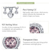 S925 Sterling Silver Pendant Brilliant Heart Beads DIY Bracelet Necklace Accessories