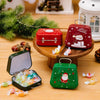 Christmas Decorations Handbag-shaped Candy Box Children Gift Iron Box(D)